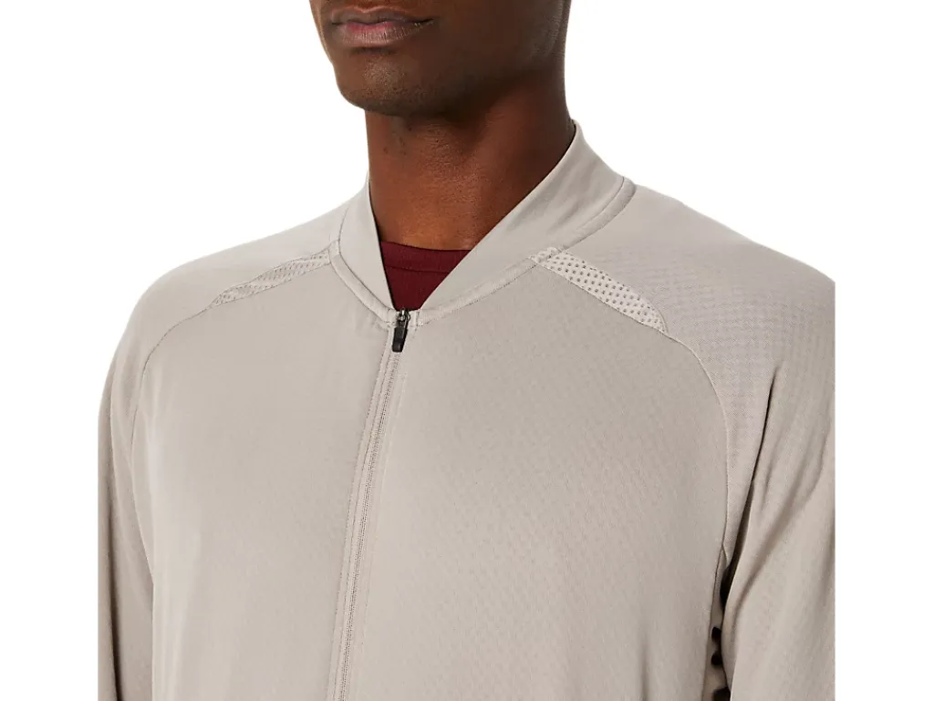 ASICS ACTIBREEZE JACQUARD GRID FULL ZIP JACKET-Men Training|Jackets & Outerwear