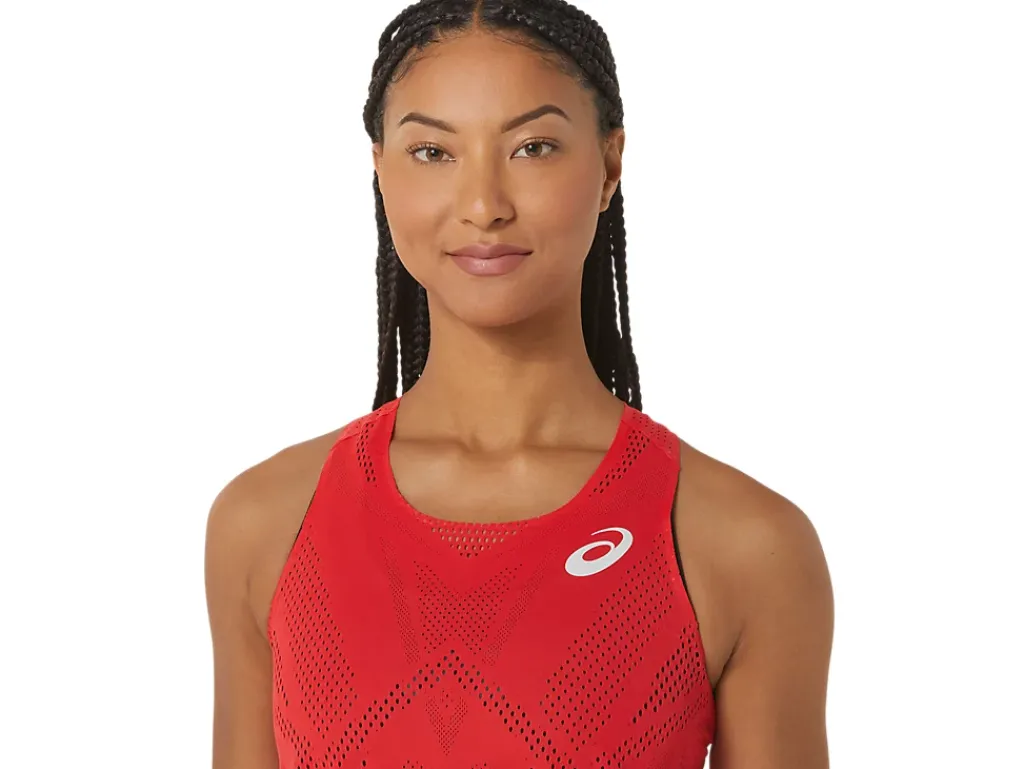 ASICS ACTIBREEZE JACQUARD SINGLET-Women Track & Field|T-Shirts & Tops