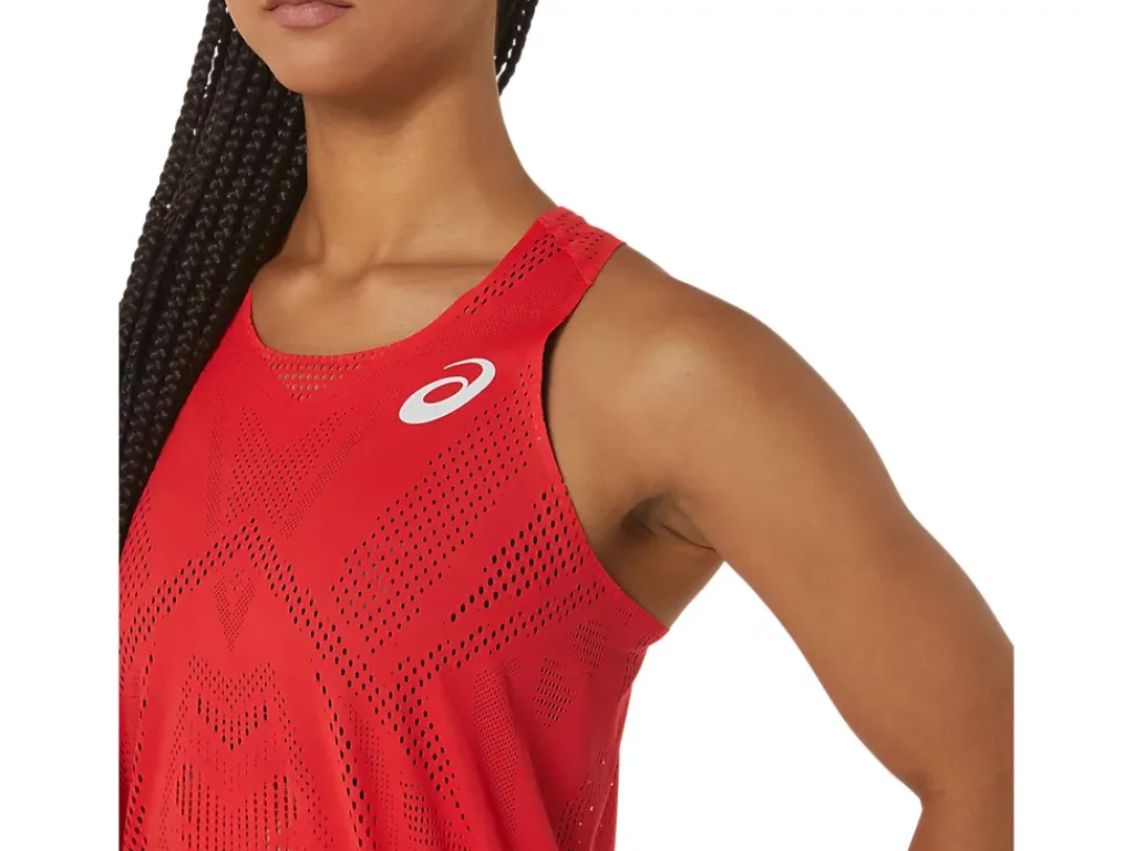 ASICS ACTIBREEZE JACQUARD SINGLET-Women Track & Field|T-Shirts & Tops