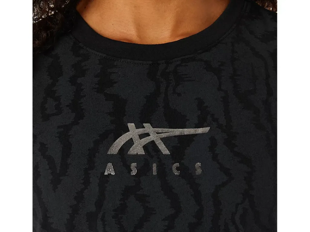 ASICS ALLOVER PRINTED MUSCLE CROP-Women Extended Sizes|T-Shirts & Tops