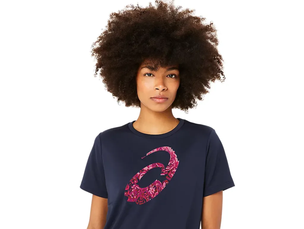 ASICS CARNATION SPIRAL a CREW-Women Extended Sizes|T-Shirts & Tops