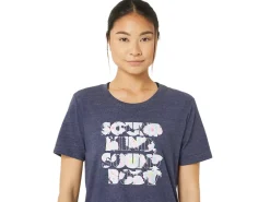 ASICS  HIBISCUS SLOGAN CREW-Women Extended Sizes|T-Shirts & Tops