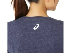 ASICS  HIBISCUS SLOGAN CREW-Women Extended Sizes|T-Shirts & Tops