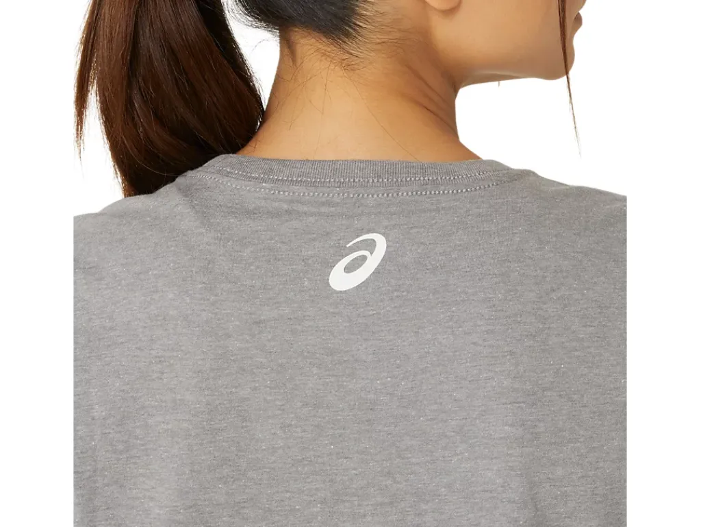 ASICS HIBISCUS SLOGAN CREW-Women Extended Sizes|T-Shirts & Tops