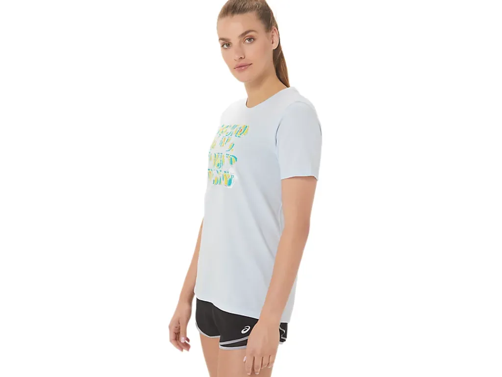 ASICS HIBISCUS SLOGAN CREW-Women Extended Sizes|T-Shirts & Tops
