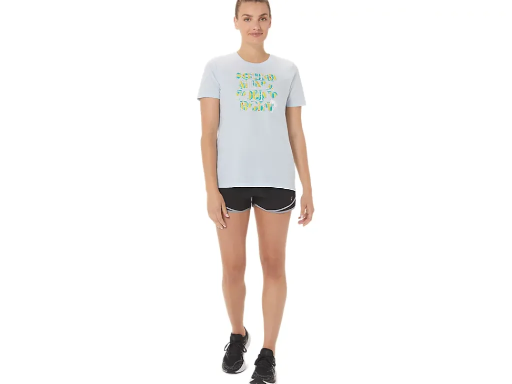ASICS HIBISCUS SLOGAN CREW-Women Extended Sizes|T-Shirts & Tops