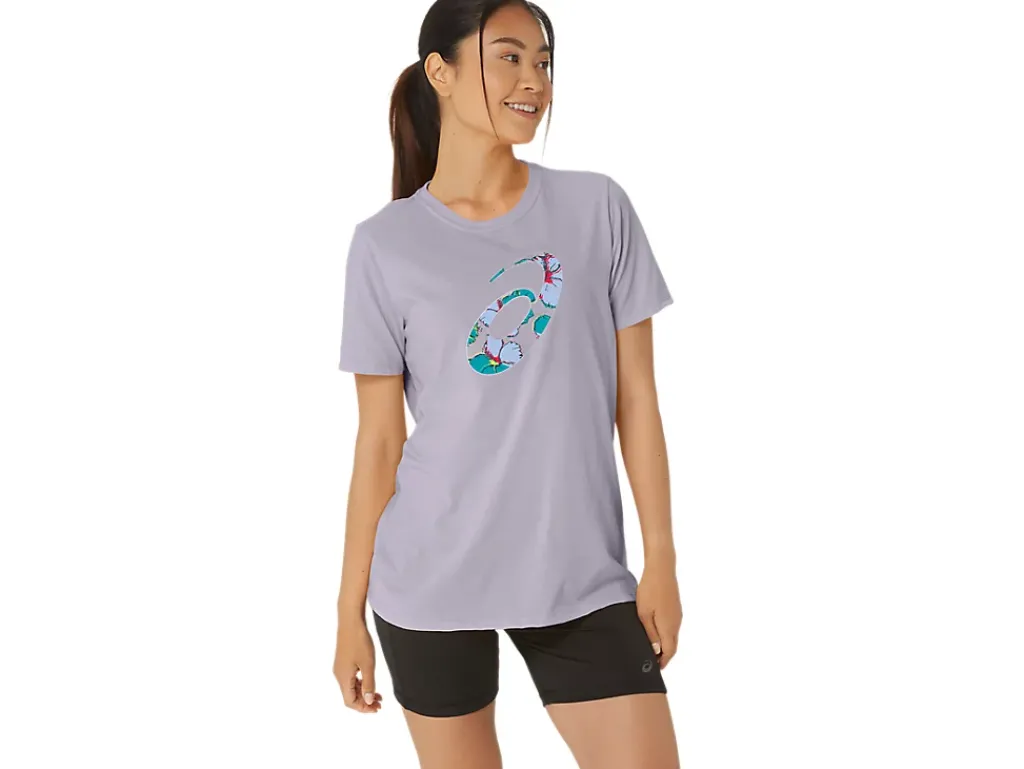 ASICS HIBISCUS SPIRAL A CREW-Women Extended Sizes|T-Shirts & Tops