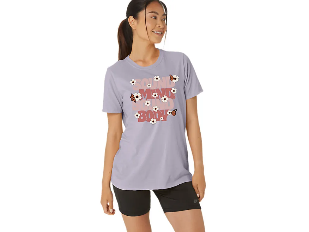 ASICS MONARCH SLOGAN CREW-Women T-Shirts & Tops
