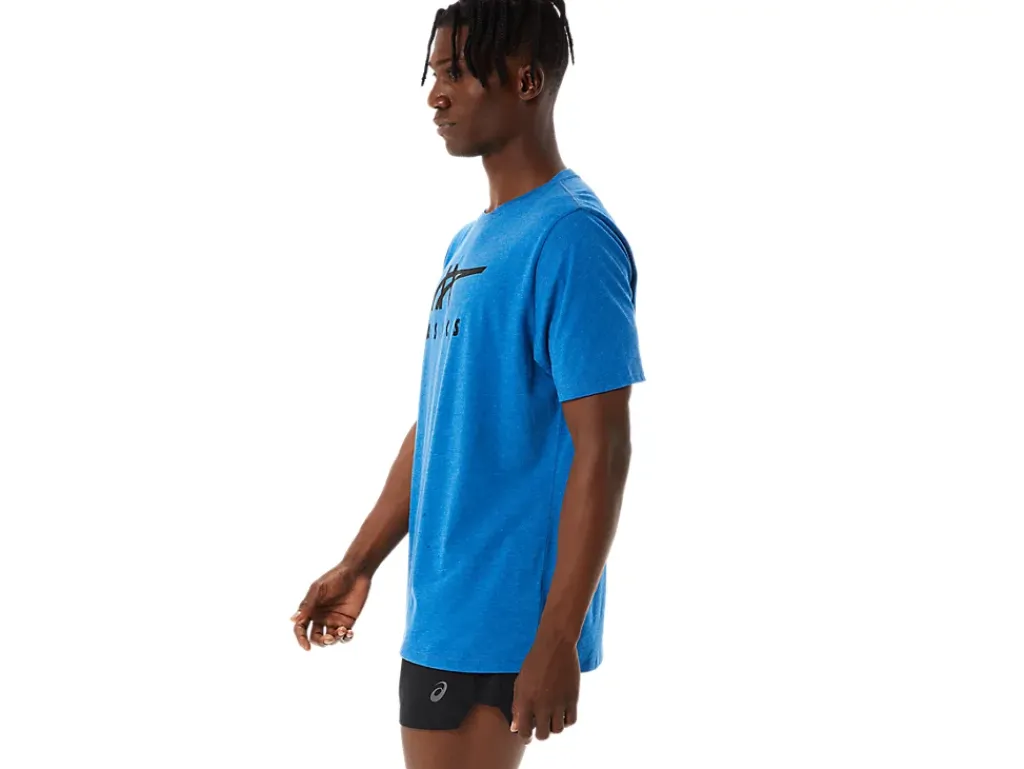 ASICS STRIPE SHORT SLEEVE TEE-Women T-Shirts & Tops|Extended Sizes