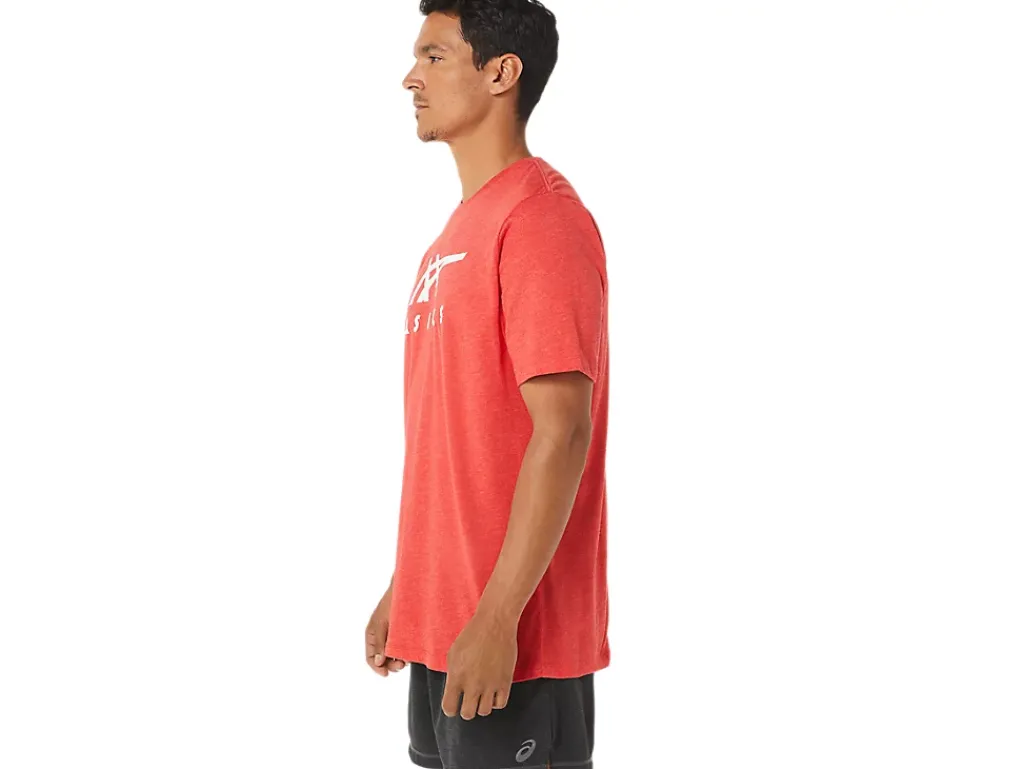 ASICS STRIPE SHORT SLEEVE TEE-Women T-Shirts & Tops|Valentine's Day