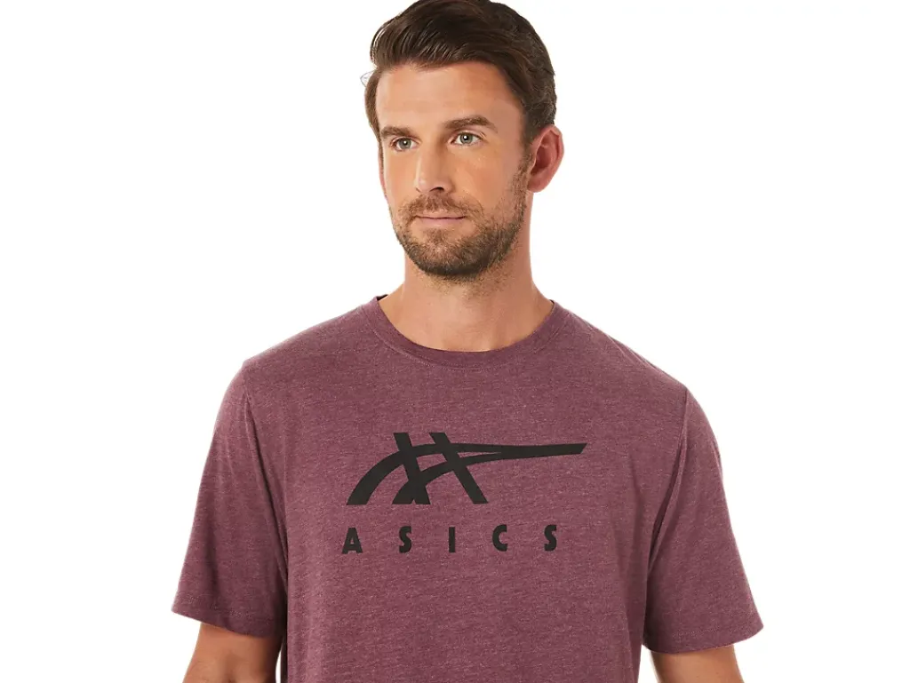 ASICS STRIPE SHORT SLEEVE TEE-Women T-Shirts & Tops|Valentine's Day