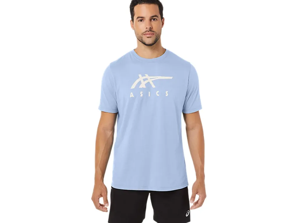 ASICS STRIPE SHORT SLEEVE TEE-Women Extended Sizes|T-Shirts & Tops