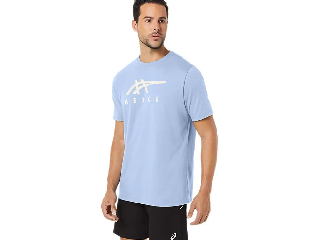 ASICS STRIPE SHORT SLEEVE TEE-Women Extended Sizes|T-Shirts & Tops