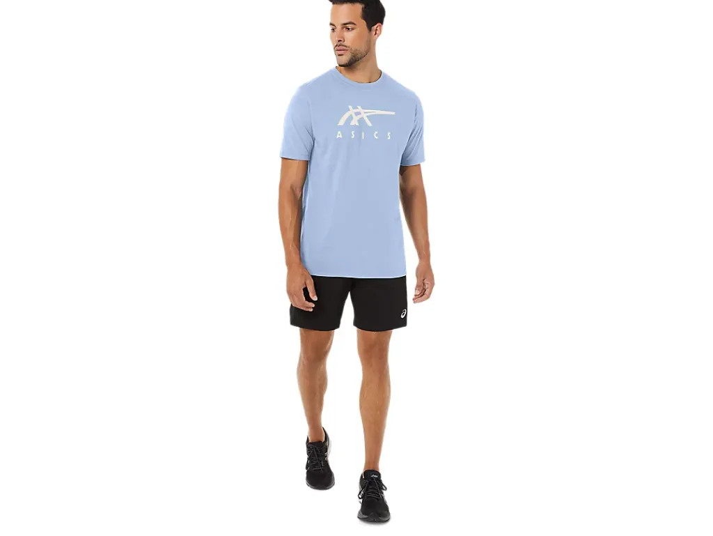 ASICS STRIPE SHORT SLEEVE TEE-Women Extended Sizes|T-Shirts & Tops