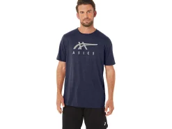 ASICS STRIPE SHORT SLEEVE TEE-Women Extended Sizes|T-Shirts & Tops