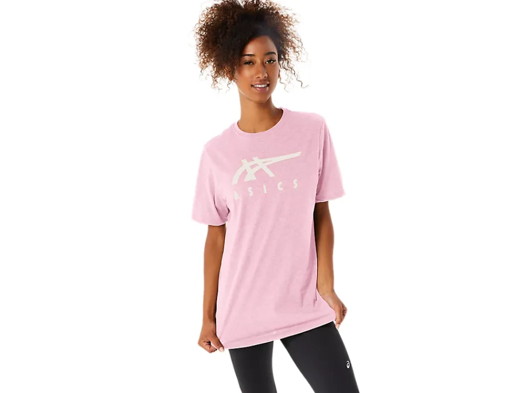 ASICS STRIPE SHORT SLEEVE TEE-Women Extended Sizes|T-Shirts & Tops