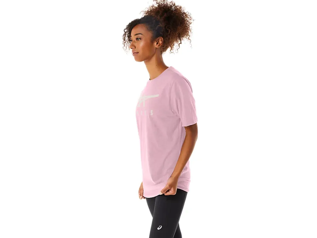 ASICS STRIPE SHORT SLEEVE TEE-Women Extended Sizes|T-Shirts & Tops