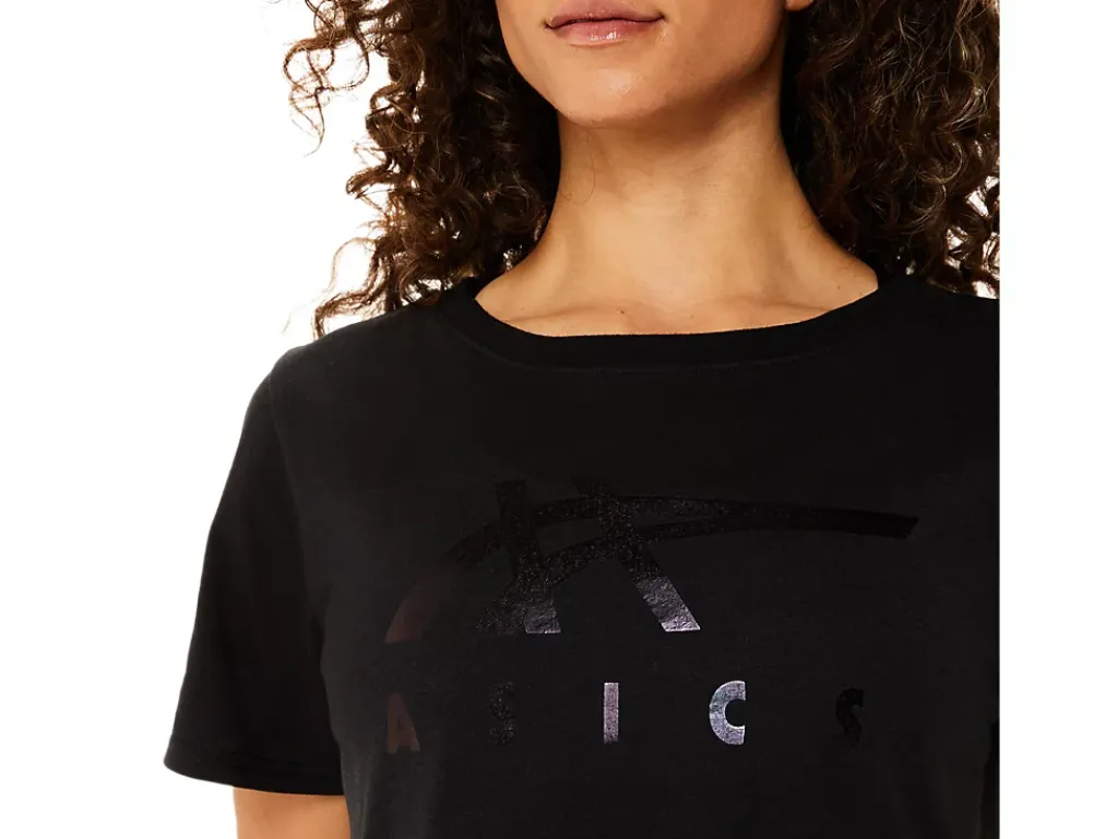 ASICS STRIPES SHORT SLEEVE BOXY TEE-Women Extended Sizes|T-Shirts & Tops