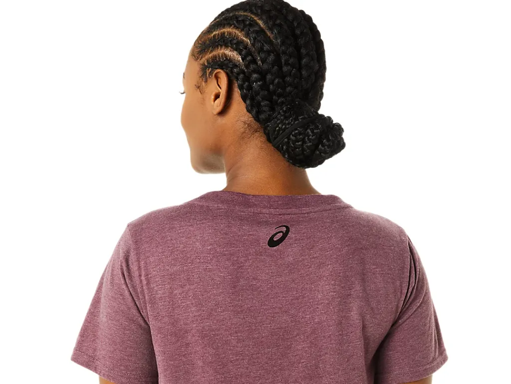 ASICS STRIPES SHORT SLEEVE BOXY TEE-Women Extended Sizes|T-Shirts & Tops