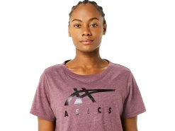 ASICS STRIPES SHORT SLEEVE BOXY TEE-Women Extended Sizes|T-Shirts & Tops