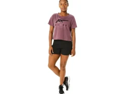 ASICS STRIPES SHORT SLEEVE BOXY TEE-Women Extended Sizes|T-Shirts & Tops