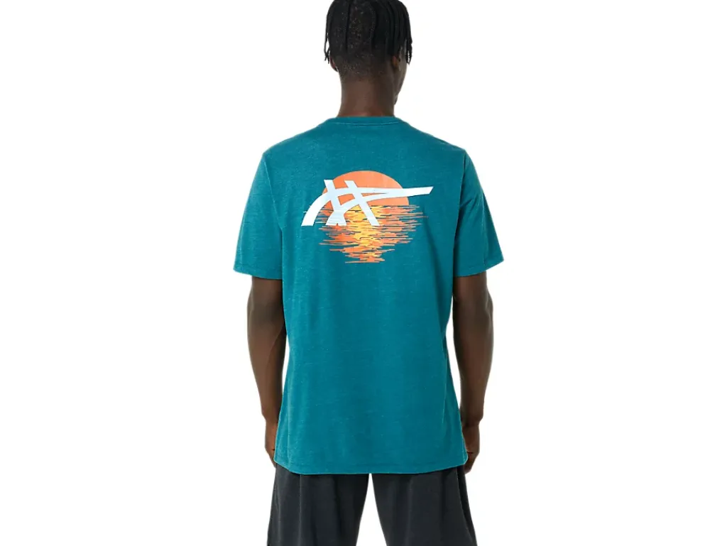 ASICS STRIPES SUNRISE TEE-Women T-Shirts & Tops|Extended Sizes