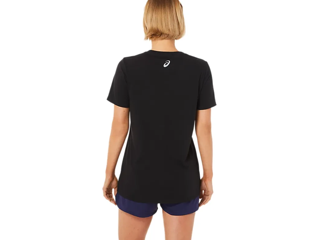 ASICS STRIPES V-NECK-Women Extended Sizes|T-Shirts & Tops