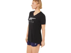 ASICS STRIPES V-NECK-Women Extended Sizes|T-Shirts & Tops