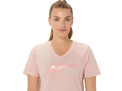 ASICS STRIPES V-NECK-Women Extended Sizes|T-Shirts & Tops