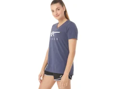 ASICS STRIPES V-NECK-Women Extended Sizes|T-Shirts & Tops
