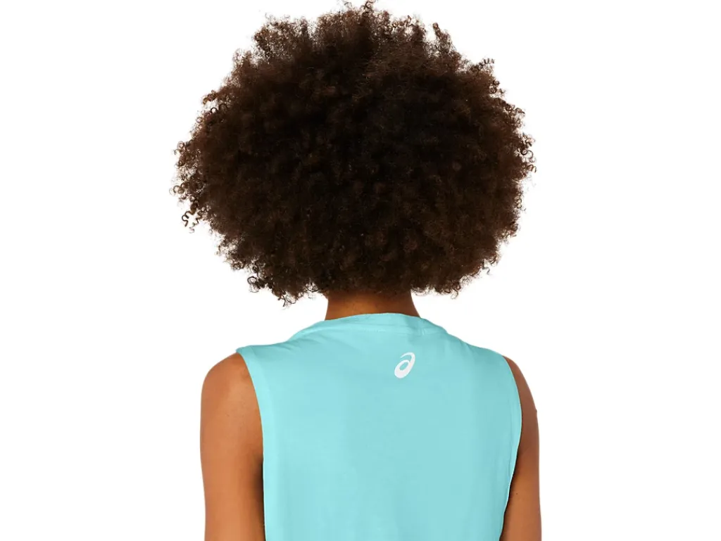 ASICS SUN IN THE SKY SLOGAN MUSCLE TEE-Women T-Shirts & Tops