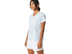 ASICS COURT STRIPE SHORT SLEEVE TOP-Women Pickleball|Tennis