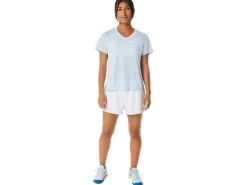 ASICS COURT STRIPE SHORT SLEEVE TOP-Women Pickleball|Tennis