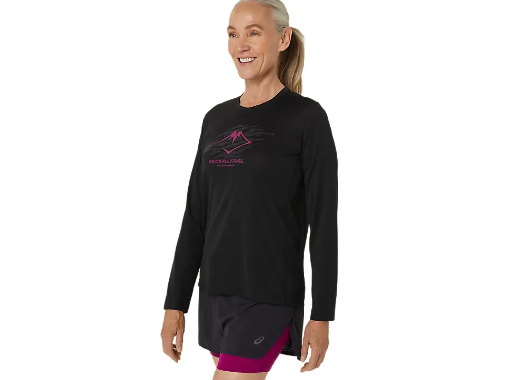 ASICS FUJITRAIL LOGO LONG SLEEVE TOP-Women Trail Running|T-Shirts & Tops