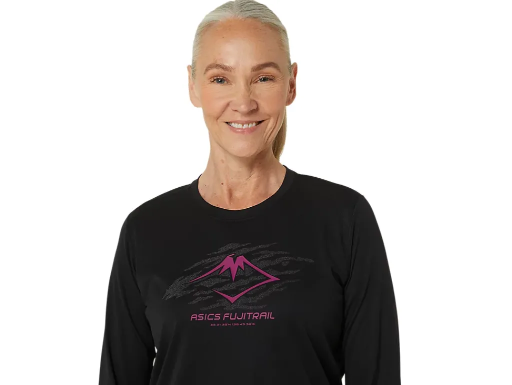 ASICS FUJITRAIL LOGO LONG SLEEVE TOP-Women Trail Running|T-Shirts & Tops