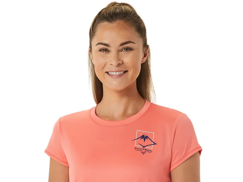 ASICS FUJITRAIL LOGO SHORT SLEEVE TOP-Women Trail Running|Trail Running