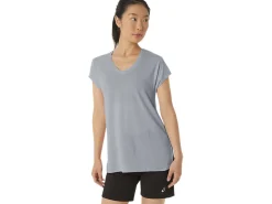 ASICS HEATHER VNECK TOP-Women Extended Sizes|T-Shirts & Tops