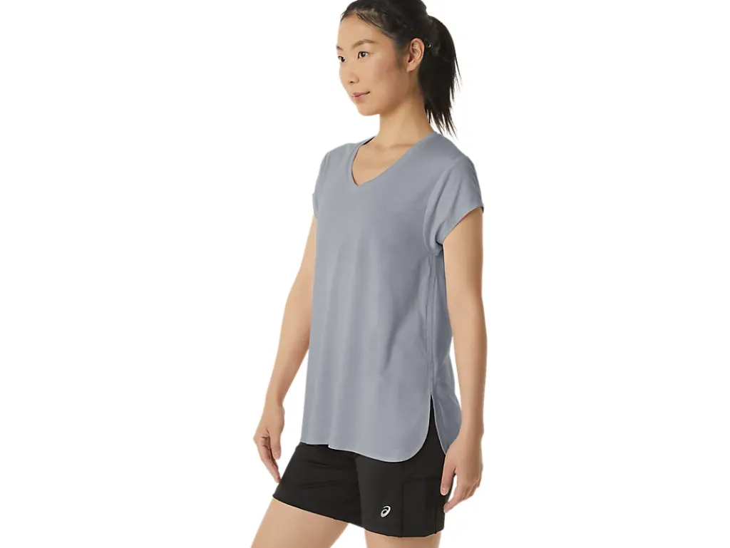ASICS HEATHER VNECK TOP-Women Extended Sizes|T-Shirts & Tops