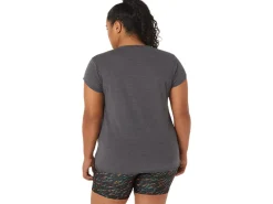 ASICS HEATHER VNECK TOP-Women Extended Sizes|T-Shirts & Tops