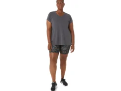 ASICS HEATHER VNECK TOP-Women Extended Sizes|T-Shirts & Tops