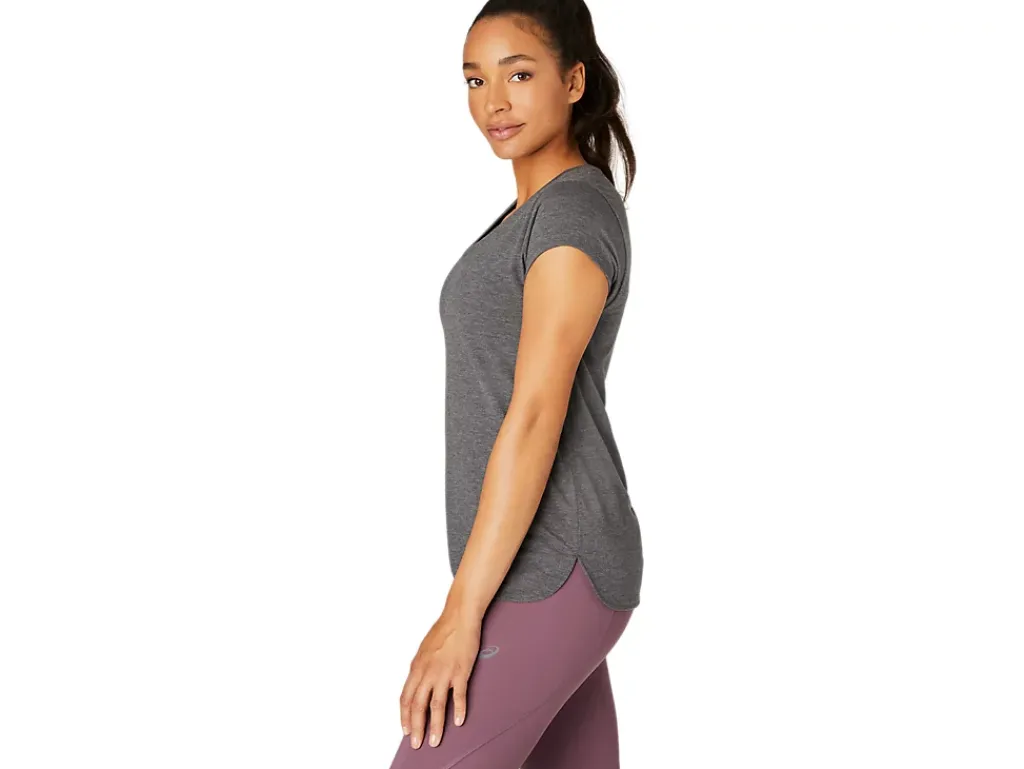 ASICS HEATHER VNECK TOP-Women Extended Sizes|T-Shirts & Tops