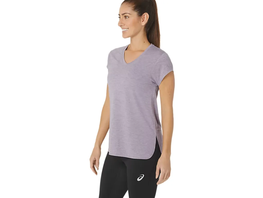 ASICS HEATHER VNECK TOP-Women Extended Sizes|T-Shirts & Tops
