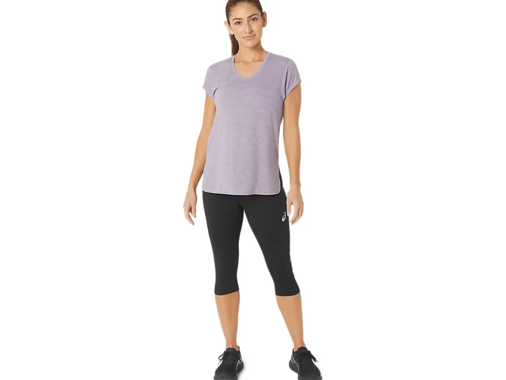 ASICS HEATHER VNECK TOP-Women Extended Sizes|T-Shirts & Tops
