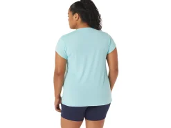 ASICS HEATHER VNECK TOP-Women Extended Sizes|T-Shirts & Tops