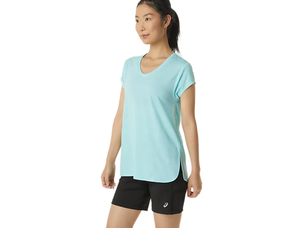 ASICS HEATHER VNECK TOP-Women Extended Sizes|T-Shirts & Tops