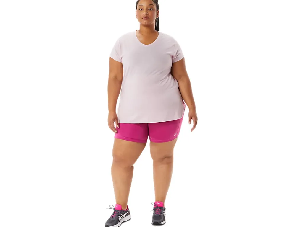 ASICS HEATHER VNECK TOP-Women Extended Sizes|T-Shirts & Tops