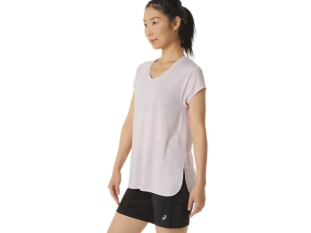 ASICS HEATHER VNECK TOP-Women Extended Sizes|T-Shirts & Tops