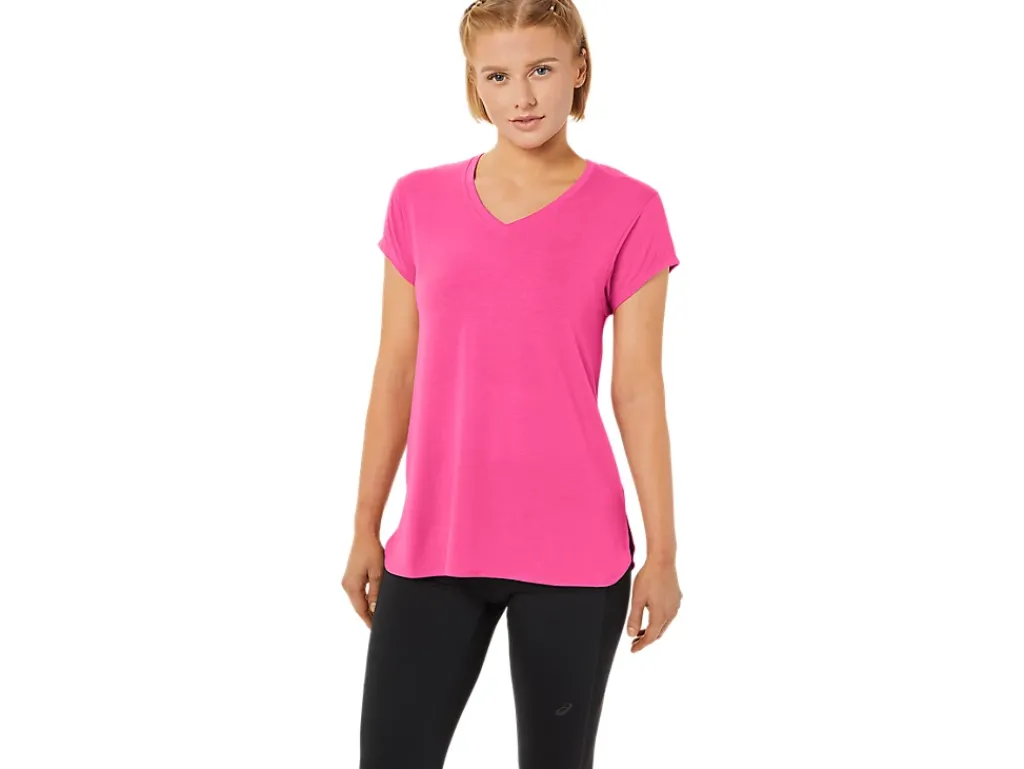 ASICS HEATHER VNECK TOP-Women Extended Sizes|T-Shirts & Tops