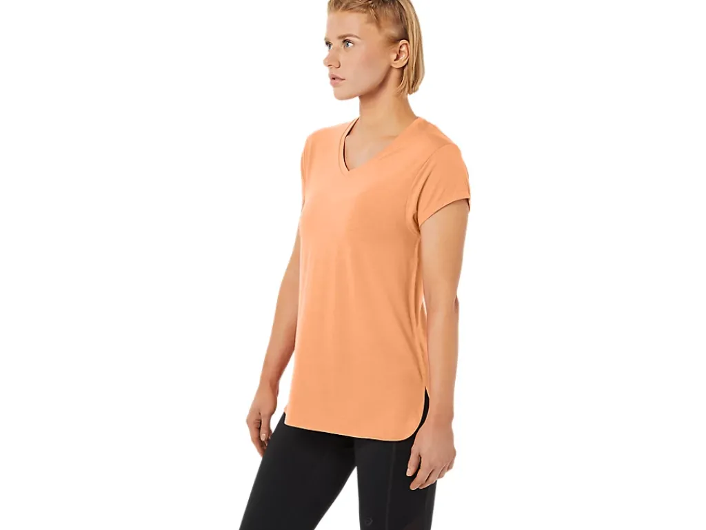 ASICS HEATHER VNECK TOP-Women Extended Sizes|T-Shirts & Tops