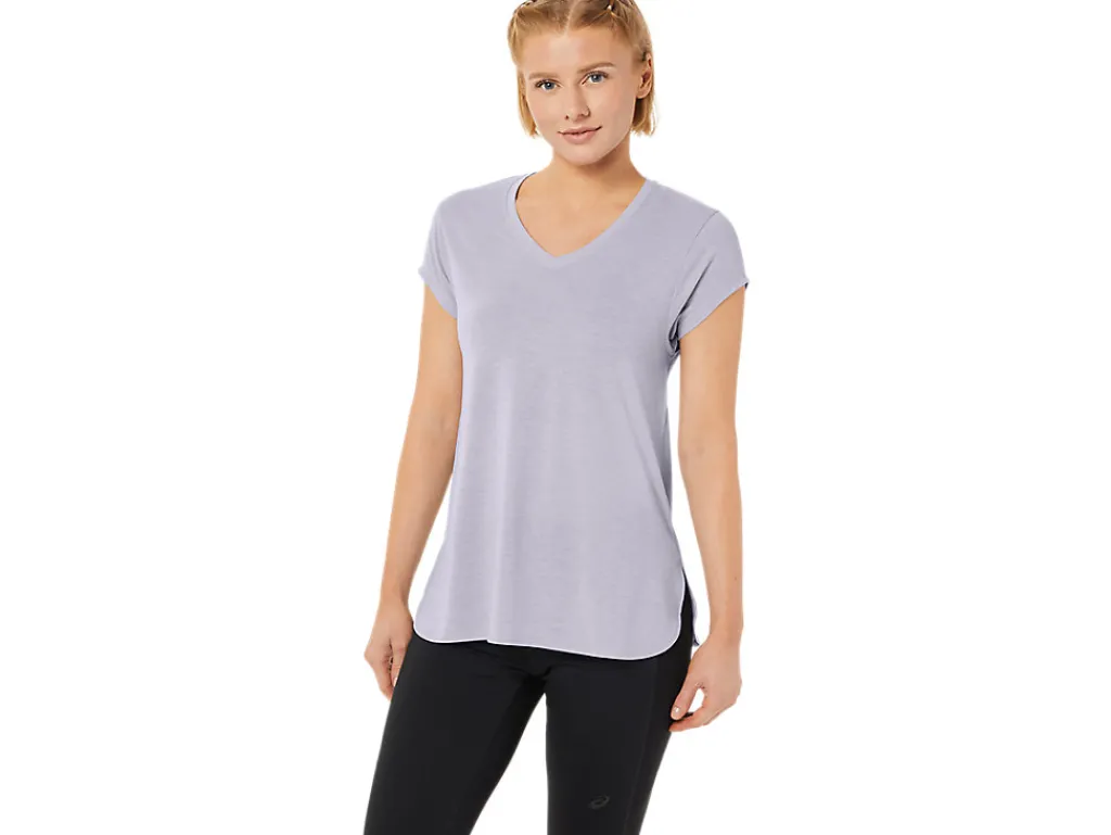 ASICS HEATHER VNECK TOP-Women Extended Sizes|T-Shirts & Tops